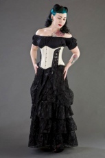  Mistress underbust waist cincher in cream taffeta - 