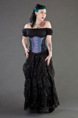  Mistress underbust waist training corset in lilac taffeta - 