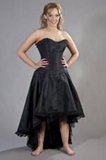  Monroe corset dress in black taffeta - 