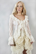  Morticia victorian jacket in cream lace - 