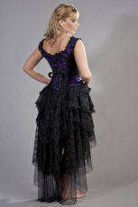 Платье Ophelie gothic corset dress in purple satin flock Burleska ophelie-corset-dress-purple-satin-flock - маленькая картинка