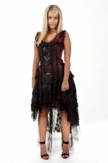  Ophelie burlesque corset dress in red king brocade - 