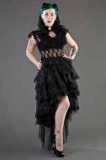  Ophelie long gothic skirt in black lace - 