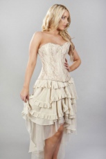  Ophelie long burlesque skirt in cream chiffon - 