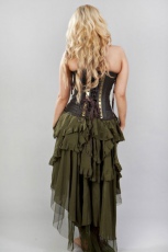 Юбка Ophelie long burlesque skirt in olive green chiffon Burleska ophelie-skirt-olive-chiffon / Милитари / - маленькая картинка