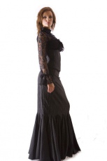  Panel long mermaid skirt in pinstripe - 