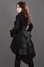  Pirate coat for ladies in black fleece - 