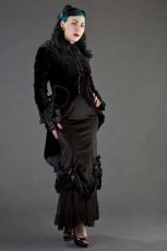  Pirate women's coat in black velvet - 
