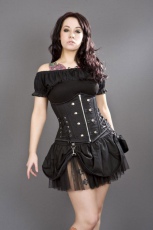  Pirate mini skirt in black twill - 