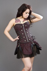  Pirate black red striped mini skirt - 