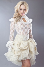  Queen victorian vintage top in cream lace - 