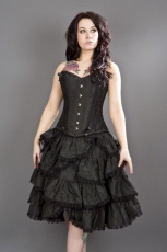  Sophia knee length burlesque skirt in black taffeta - 