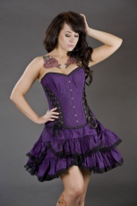  Sophia burlesque mini skirt in purple taffeta - 