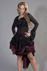  Suzanna knee length burlesque skirt in burgundy taffeta - 