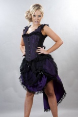  Suzanna burlesque knee length skirt in purple taffeta - 
