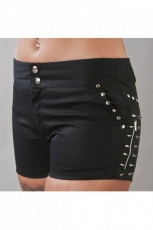  Thora gothic hot pants in black twill - 