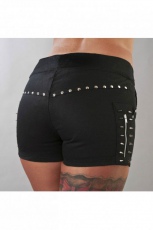 Шорты Thora gothic hot pants in black twill Burleska thora-hotpants-black-twill - маленькая картинка