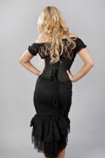 Корсет Traditional double steel boned underbust corset in black scroll brocade Burleska traditional-ub-black-scroll - маленькая картинка