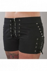  Ulva punk rock hot pants in black twill /   - 