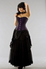  Victorian maxi skirt in black velvet - 