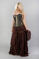  Victorian maxi skirt in brown chiffon - 
