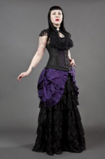  Victorian gothic maxi skirt in purple taffeta - 