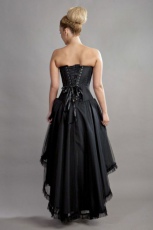 Платье Waltz corset dress in black taffeta and black mesh overlay Burleska waltz-corset-dress-black-black-mesh - маленькая картинка
