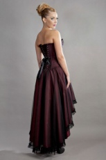 Платье Waltz corset dress in burgundy taffeta with black mesh overlay Burleska waltz-corset-dress-burgundy-black-mesh - маленькая картинка