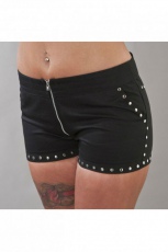  Zara punk rock gothic hot pants in black twill - 