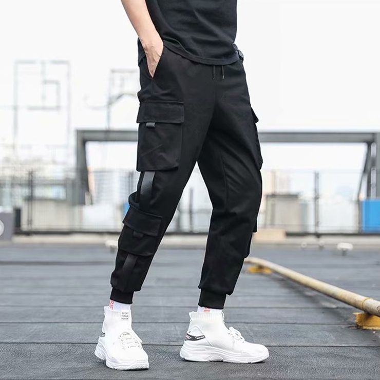 Джоггеры +тренд этого года Guangzhou trousers line clothing wholesaler K41/BK Изображение 2
