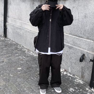 Рубашка Guangzhou trousers line clothing wholesaler C34/BK - маленькая картинка
