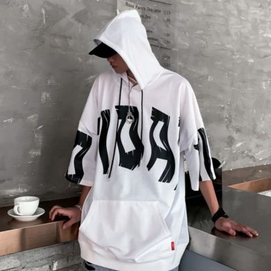 Футболка с капюшоном Sasaki Garment Factory A28FI/WT - маленькая картинка
