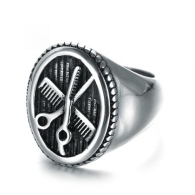 Кольцо Hair stylist personality punk ring Yiwu Haiyi Electronic Commerce Co., Ltd. C59411 - маленькая картинка