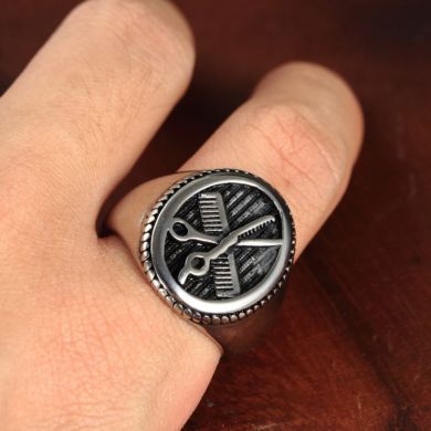Кольцо Hair stylist personality punk ring Yiwu Haiyi Electronic Commerce Co., Ltd. C59411 - маленькая картинка