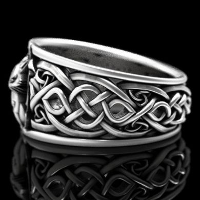 Кольцо Viking fox celtic ring Yiwu Hecheng Jewelry Strength Supplier R962 - маленькая картинка