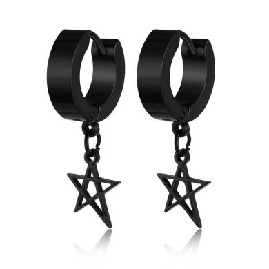 Серьги Pentagram pendant earrings Yiwu Xuzhou e-commerce firm strength supplier SY028/BK - маленькая картинка