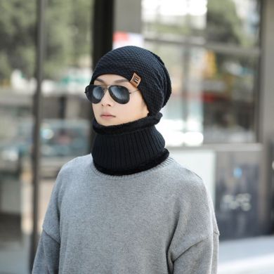 Трехштучная шапка Yiwu Yuanheng Headwear Co., Ltd. 1-30147E/BK - маленькая картинка